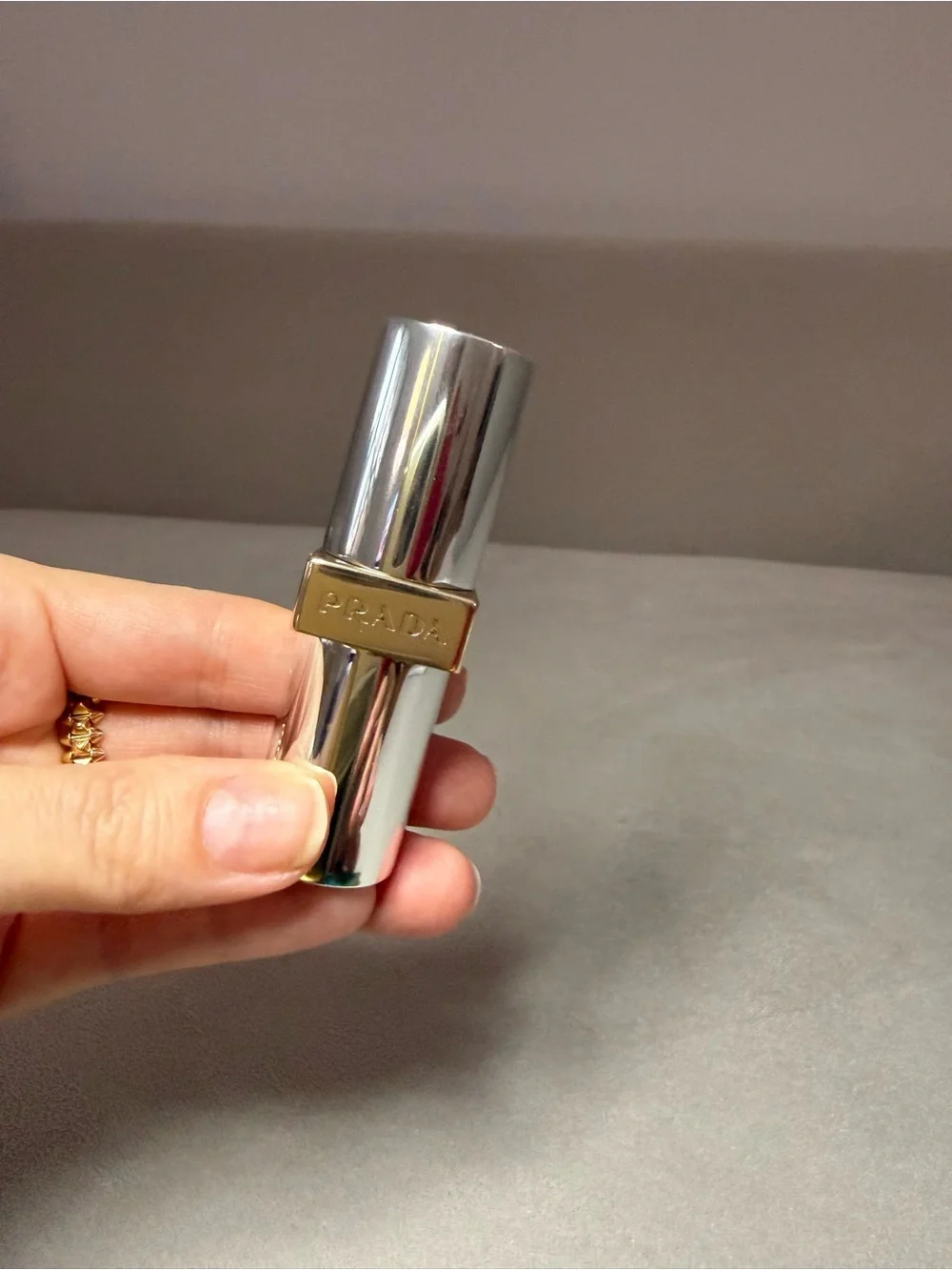 Prada Monochrome Lipstick B01 - Soft Mint Label